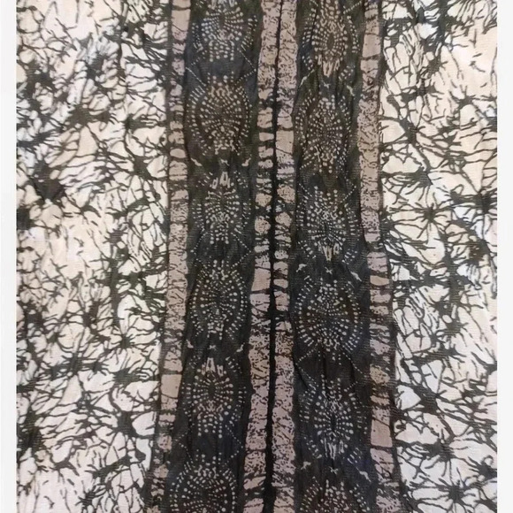 Free People Print Sheer Chiffon Cold Shoulder  MIDI Dress Size Small - Picture 7 of 10